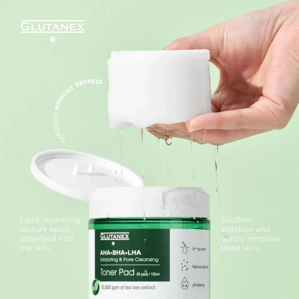 Glutanex AHA-BHA-LHA Toner pad - Image 2