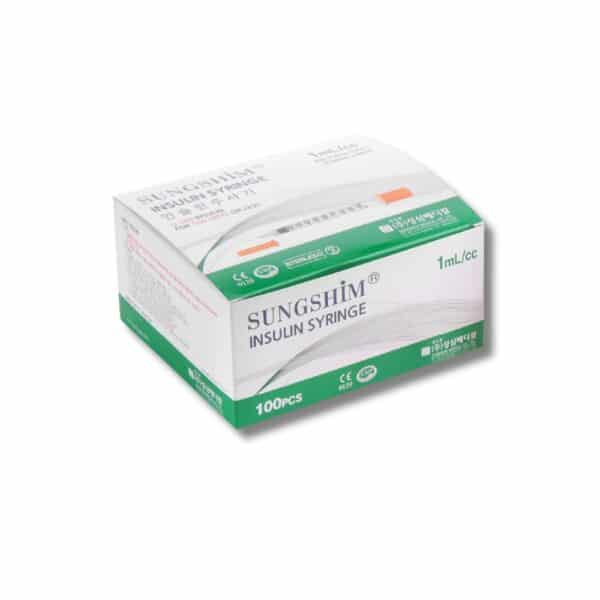 Sungshim 30G Ultra-Thin Insulin Syringe with Needles(13mm, 1.0cc)